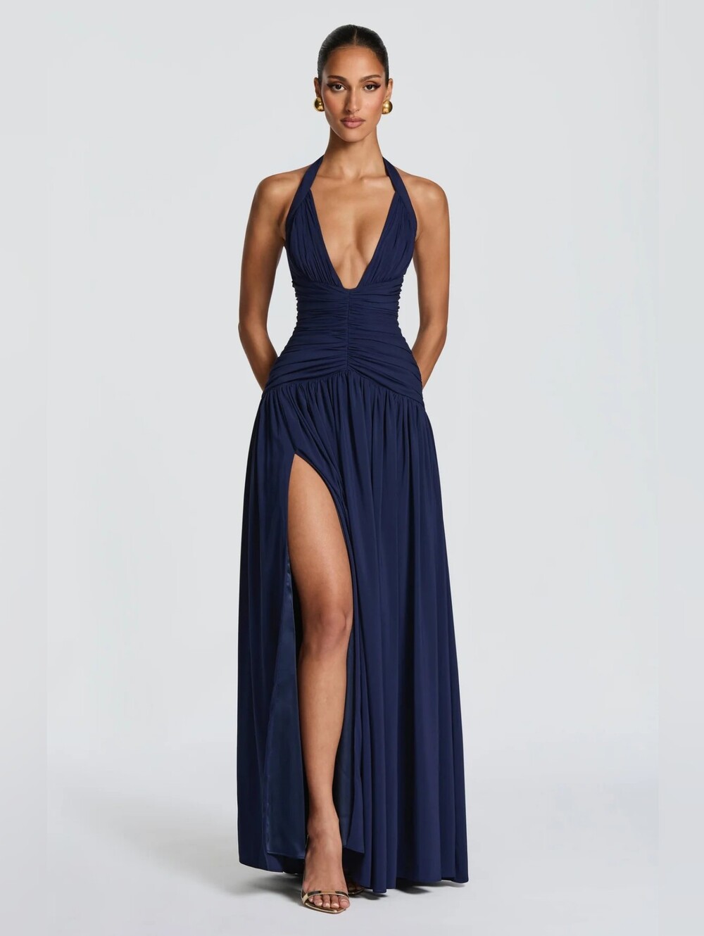 Vestido largo Amaris - Azul marino NWT $225